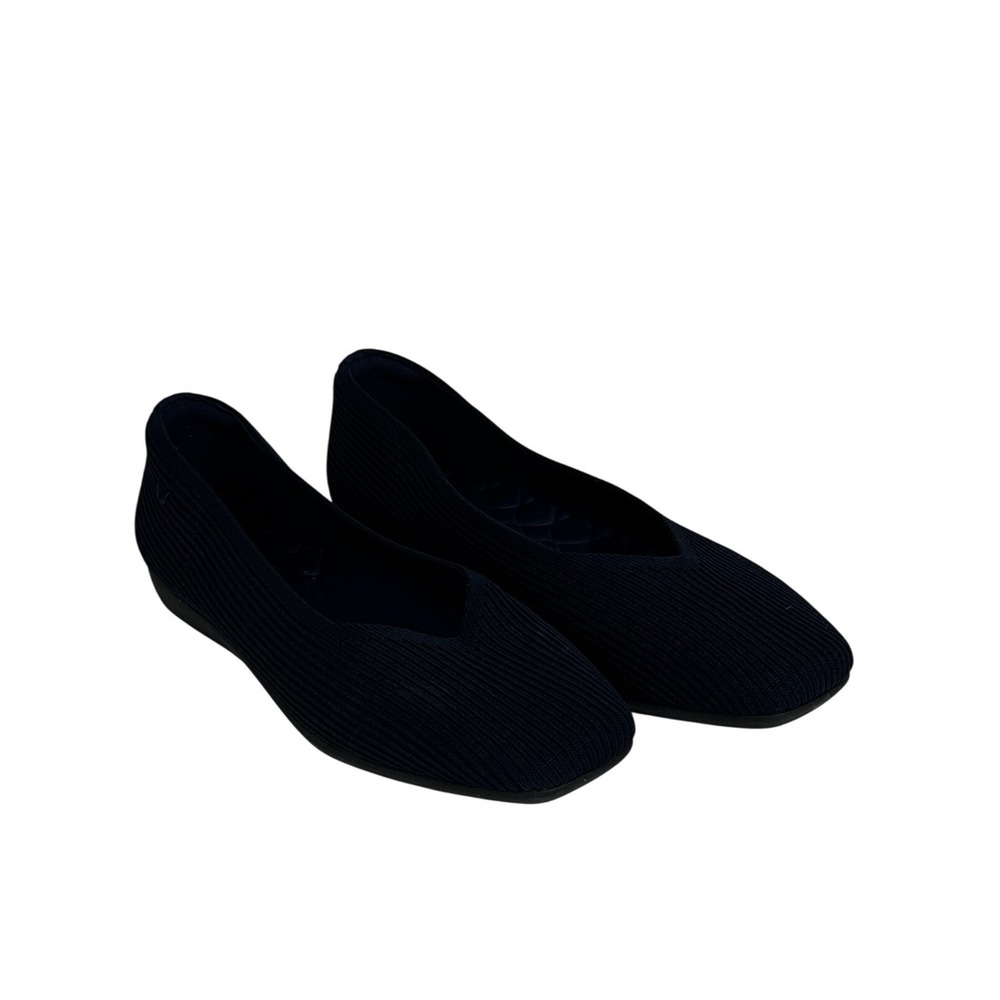 VIVAIA Margot Square Toe Knit Ballet Flats Womens Sz 42 or 10.5 Sustainable Blue - Picture 2 of 9